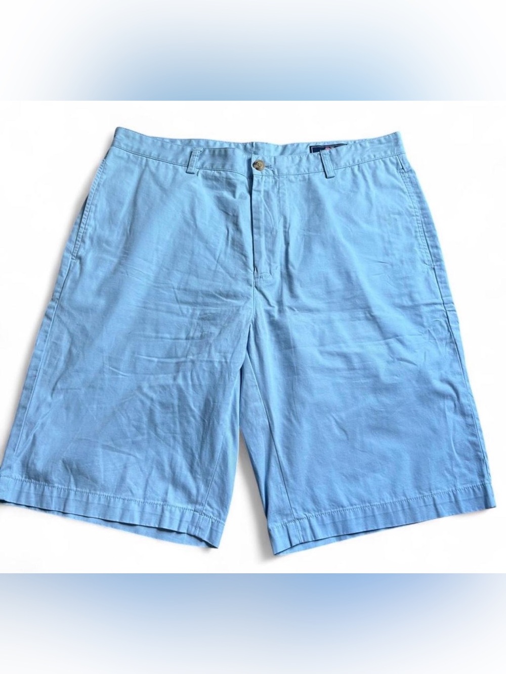 Vineyard Vines Men's Sky Blue Flat Front Cotton Shorts